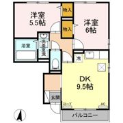リビングタウン弘前 Cの間取り画像