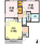 リビングタウン弘前 Cの間取り画像