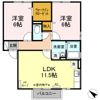 セジュールアンソレイエ Aの間取り画像