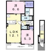 レーブ アルブルの間取り画像