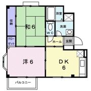 ラフィーネ立花Bの間取り画像