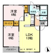 ハイドパーク Bの間取り画像