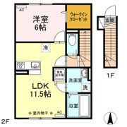 La Vida(ﾗｳﾞｨｰﾀﾞ） dos(ﾄﾞｽ)の間取り画像