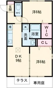 パストラル武雄B棟の間取り画像