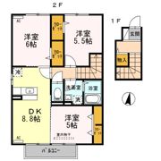 ボナール B棟の間取り画像