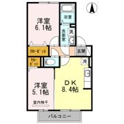 グリーンコーポユリ A棟の間取り画像