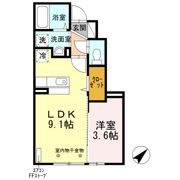 ソレア和徳 Bの間取り画像