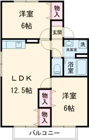 セジュールS B棟の間取り画像