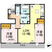 木犀館Ⅱの間取り画像