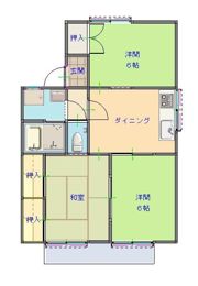 セジュール汐見台B棟の間取り画像