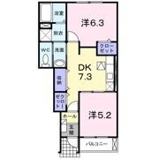 ソレイユ山本Ⅰの間取り画像