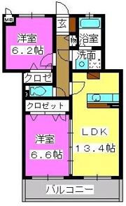 プラザ社田の間取り画像