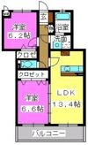プラザ社田の間取り画像