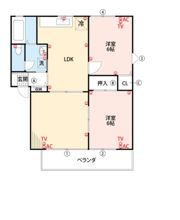 フォンテーヌ宮ノ陣Ⅱ Cの間取り画像