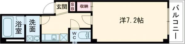 シャンティ神戸三宮の間取り画像