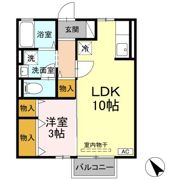 リビングタウン八橋 Aの間取り画像