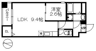 アリエスサン西新の間取り画像