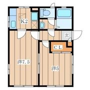 KHハイツの間取り画像