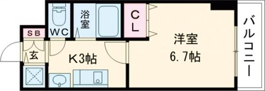 スワンズ神戸三宮イーストの間取り画像