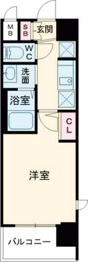 エステムコート三宮EASTIVザ・フロントの間取り画像