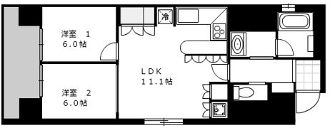 リーガル神戸三宮フラワーロードの間取り画像