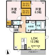 オーベル向中野 Aの間取り画像