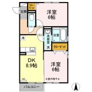 リジエール西仙北の間取り画像