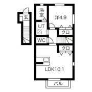 レガーメeastの間取り画像