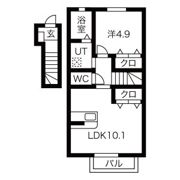 レガーメeastの間取り画像