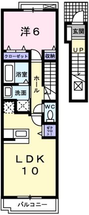 ポルテ・ボヌールBの間取り画像