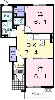パレ ドゥールAの間取り画像