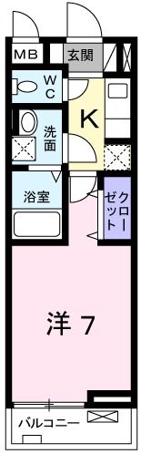 フリーデハクロの間取り画像