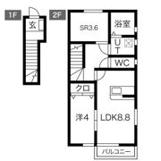 レリィマーレⅡの間取り画像