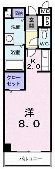 プレーヌ弐番館の間取り画像