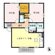 シャトーエレガン Aの間取り画像