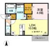 ナチュール医大西 Aの間取り画像