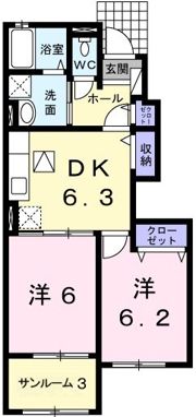 シーズンズ コンフォートⅡの間取り画像