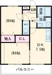 メゾンソレイユAの間取り画像