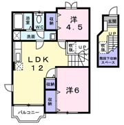コーポ銀月Ⅲの間取り画像