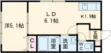 ベレール中の島の間取り画像
