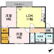 セジュール上九沢の間取り画像