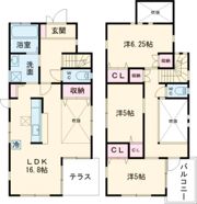 今在家戸建の間取り画像