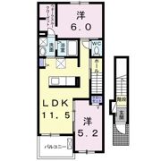サクラ ヴィレッジ クルメ Ⅱの間取り画像