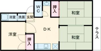 サンハイツ別府の間取り画像