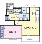 ブロードシティ A棟の間取り画像