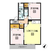 ブルンネンパーク Bの間取り画像