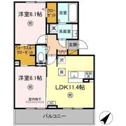 ハピネス Bの間取り画像