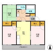 大崎台グリーンタウン6Bの間取り画像