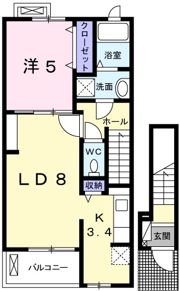 エクセル伊伝居の間取り画像