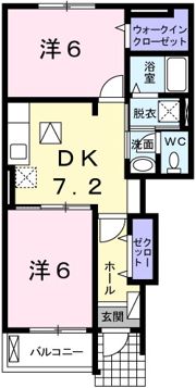 ソレイユ Ⅱ番館の間取り画像